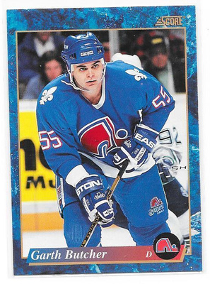 1993-94 Score #657 Garth Butcher Quebec Nordiques gooni