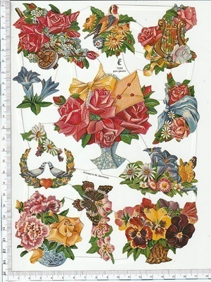 ~ EF 7039, kukka-asetelmia-arkki ~