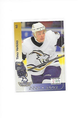 2001-02 Quebec Citadelles #22 Timo Vertala JYP farmi