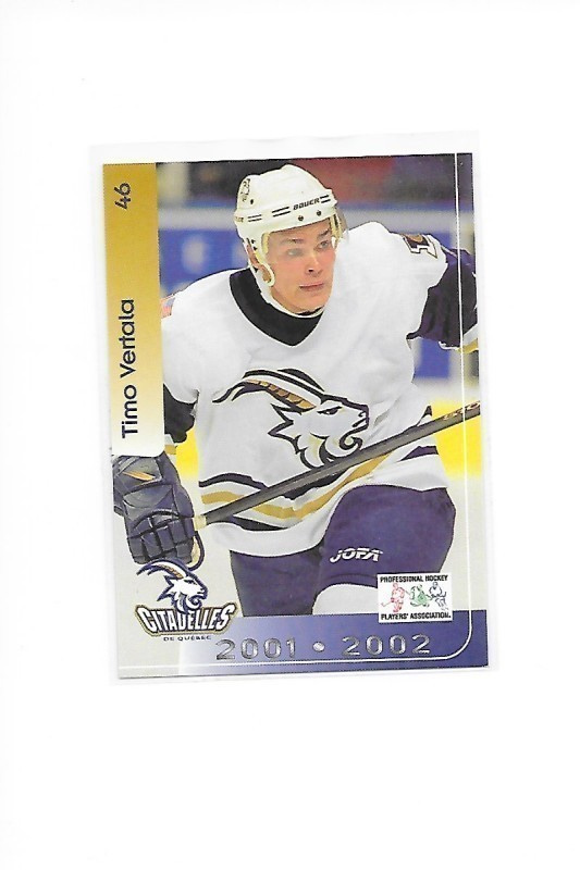 2001-02 Quebec Citadelles #22 Timo Vertala JYP farmi