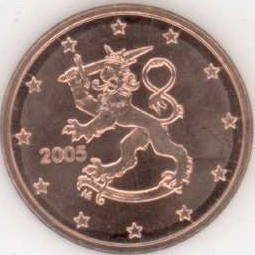 2 sentti kolikko Suomi 2005 UNC, käyttämätön