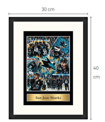 Uusi San Jose Sharks NHL art print Limited Edition