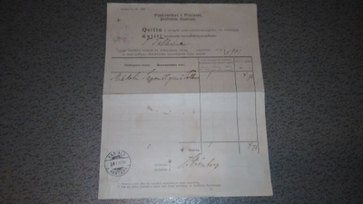 Kantala venäläisleima SP kuitilla 1901 26/11