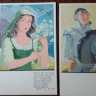Rapp Kultatähkä kortit 2 kpl, Kalevala Carte postale - pikkukuva 1