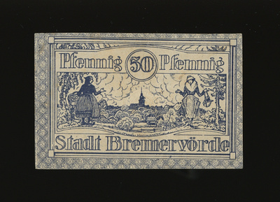 Saksa Notgeld 50 Pfennig, Bremervörde 1914-22