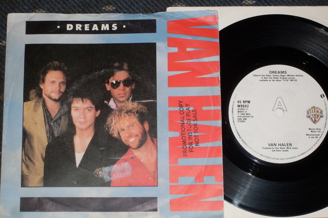 7" VAN HALEN - Dreams - PROMO  single 1986 hard rock EX