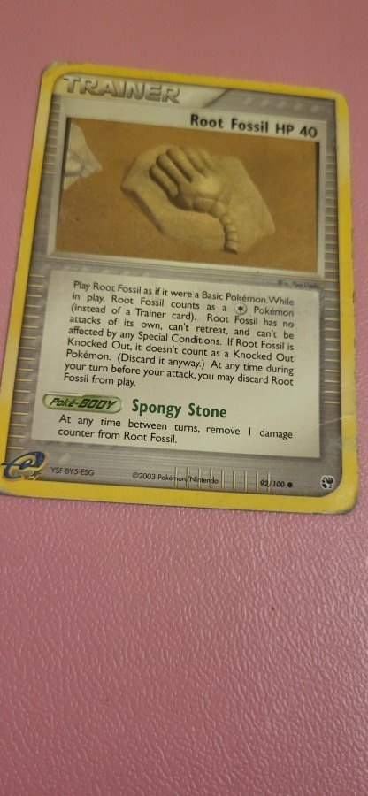 Root Fossil HP 40 #92 Pokemon Sandstorm card