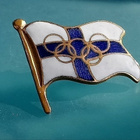 Olympiamerkki 30 luku, emalinen, Valmistajan leimalla - pikkukuva 4