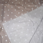 Beige valkoinen polka dot pöytäliina 180x133cm - pikkukuva 1