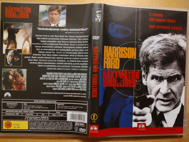 Näkymätön vihollinen (Patriot Games) DVD