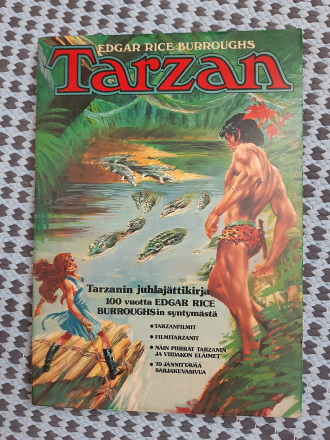 Tarzan jättikirja 4 1.p 1975 Kubert! HIENO!!