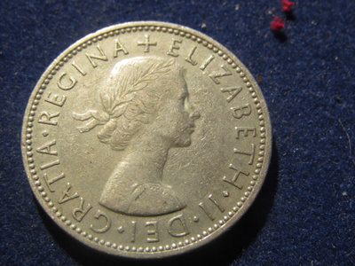2 shillings 1957. Iso-Britannia