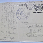 VANHA Kortti Kenttäposti II/KTR 8 Esikunta Leima 1940 - pikkukuva 1
