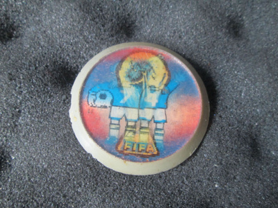 vintage FIFA World Cup '74 hologrammi-pinssi