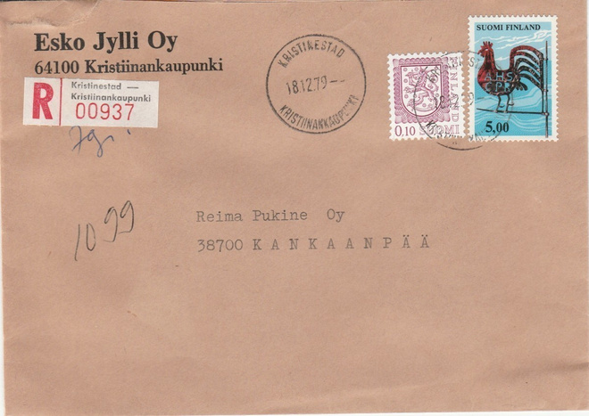 Postileima, Kirjattu, KRISTIINANKAUPUNKI