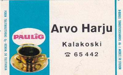 Kalakoski, Arvo Harju,  Paulig  8/9