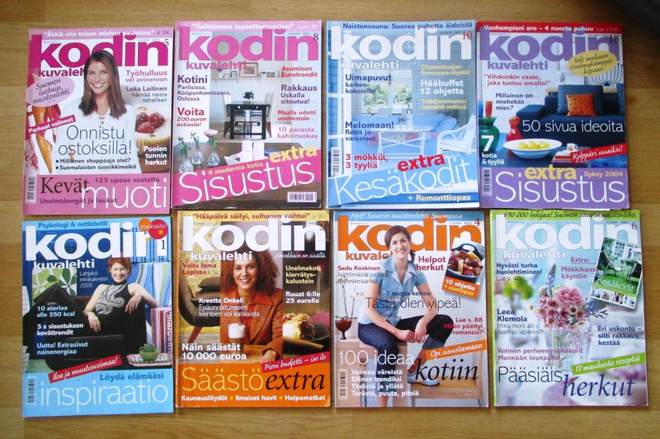 Kodin kuvalehtiä, vuosilta 2004-2007. 1,00€ kpl