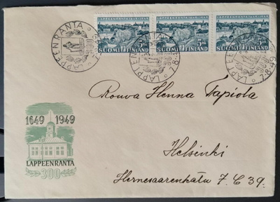 Erik.leima Lappeenranta 300 v., kulkeneella kuorella 1949