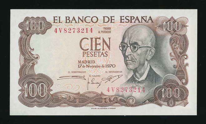 Espanja 100 Pesetas 1970, P152 aUNC