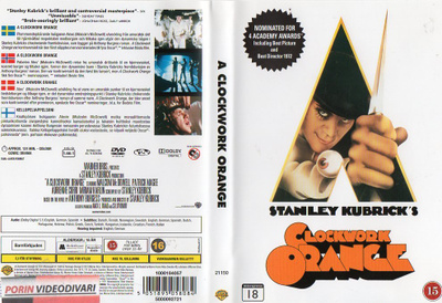 Clockwork Orange-Kellopeli Appelsiini	(1 640)	K	-FI-	DVD	nor
