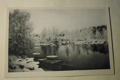 Hartola, Koskipään jokea ja silta, talvikuva, ei p.