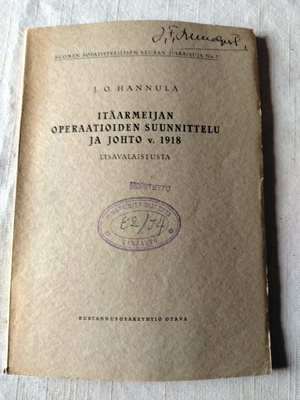 j o hannula itäarmeijan operaatioiden suunittelu ja johto 19