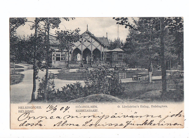 VANHA Postikortti Helsinki Korkeasaari 1904