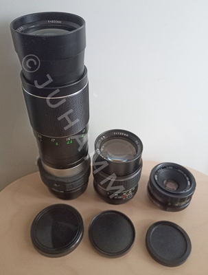 M42 objektiivit 3kpl