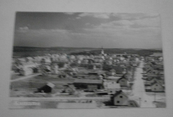 Kuusamo, keskustaa, vanha mv valokuvapk, p. 1960