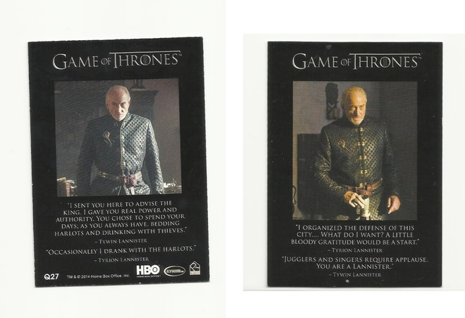 Keräilykotit Game of Trhones