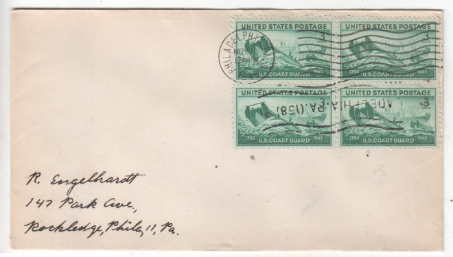 USA FDC 1945 World War II - US Coast Guard