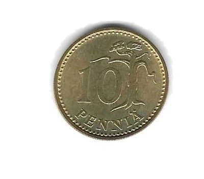 1973 10 PENNIÄ KOLIKKO KÄYTETTY