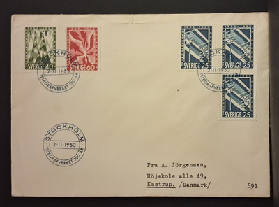 Ruotsi - Fa - 451 - 453 FDC - 1953
