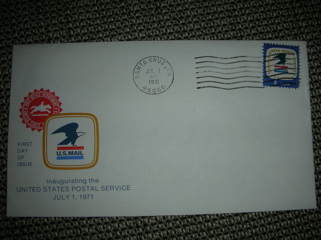 Ensipäiväkuori USA 1971 ja kirje 1970