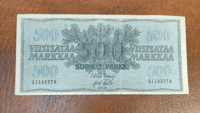 500 markkaa v. 1955