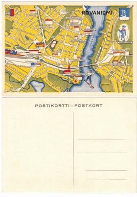 Vanha karttakortti, Rovaniemi