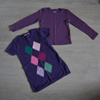 Lindex ohut neuletunika 122cm ja H&M trikoopaita 122/128cm - pikkukuva 1