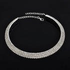 520 .. 3 Rivinen Diamond Crystal Kaunis .. Kaulakoru - pikkukuva 2