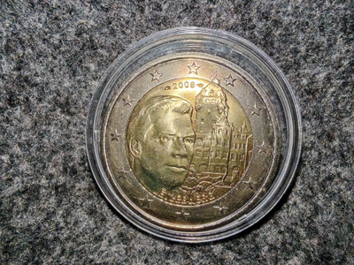 2 € Luxemburg 2008 Suurherttua Henri ja Bergin linna