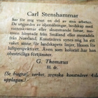 Carl Stenshammar Öljyvärimaalaus taulu. - pikkukuva 5