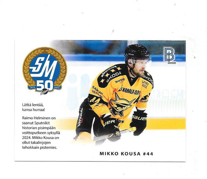 2024-25 BlueLine MatchCard #2/6 Mikko Kousa  Saipa
