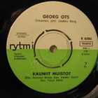 Georg Ots: Mustanmeren valssi/ Kauniit muistot 7" - pikkukuva 3