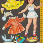 Paperinukke tyttö 1950-60-luku - pikkukuva 1