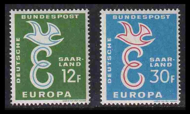 Saarland 439-40 ** Europa (1958)