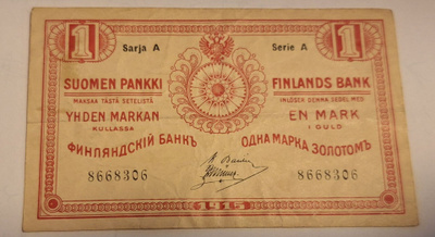 1mk seteli 1915 sarja A