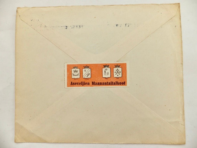 Kuori Kenttäposti 1944 Sulkija Aseveljien Maanantaitalkoot
