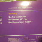 Baby Bumps: "Burning" CDS - pikkukuva 2