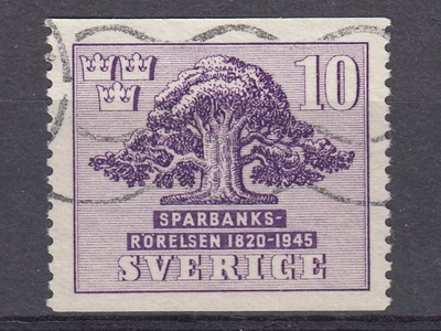 Ruotsi 1945 Fa 363A Säästöpankki 125 v.
