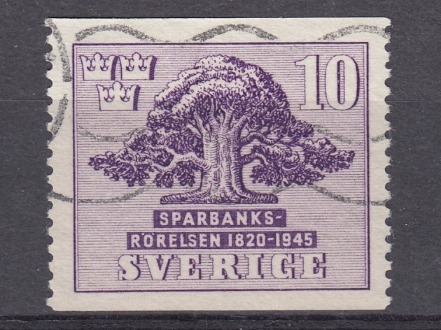 Ruotsi 1945 Fa 363A Säästöpankki 125 v.