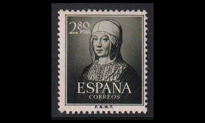 Espanja 993 ** Kuningatar Isabella I 2.80 Pta (1951)